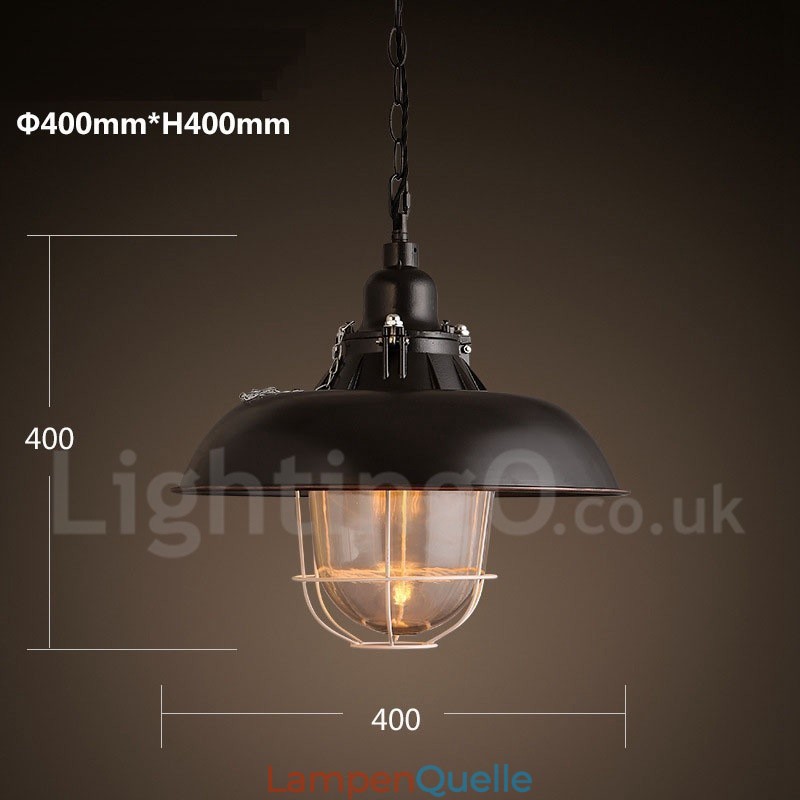 Retro Vintage Metall 1 Licht Pendelleuchte