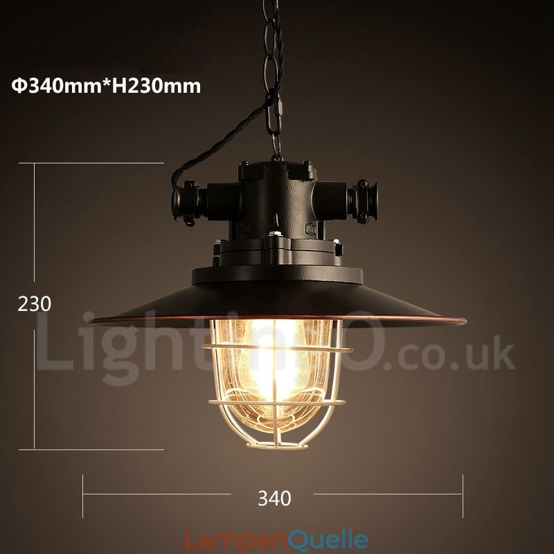 Retro Vintage Metall 1 Licht Pendelleuchte