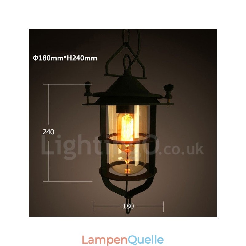 Retro Vintage Metall 1 Licht Pendelleuchte