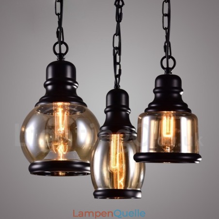 Retro Vintage Pendelleuchte mit Glasschirm Lampe Retro Vintage Pendelleuchte mit Glasschirm Lampe