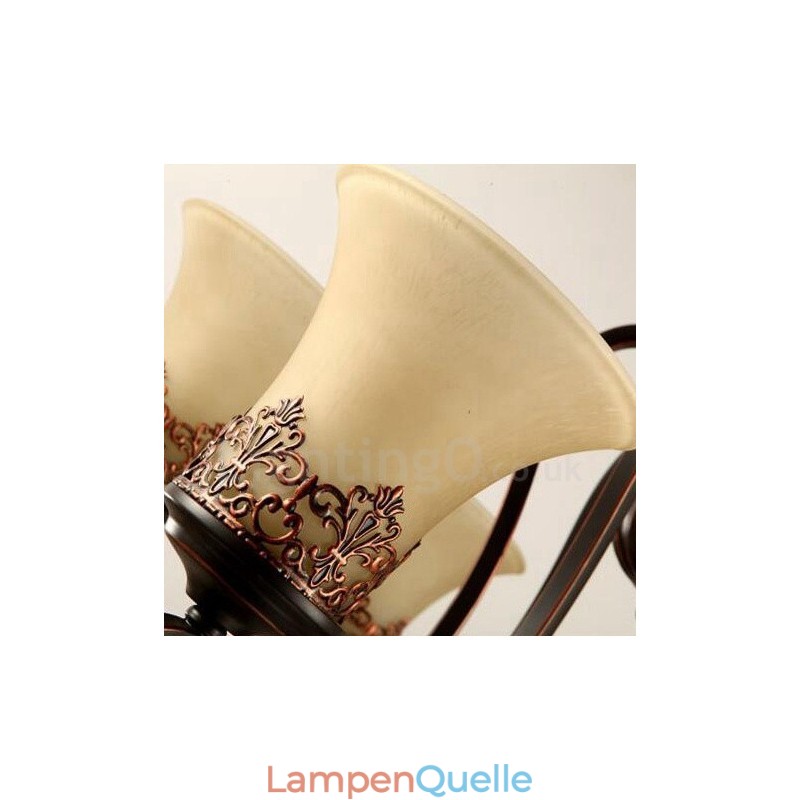 Rustikaler, integrierter Kronleuchter aus Metall mit 12 Lichtern im Lodge-Stil