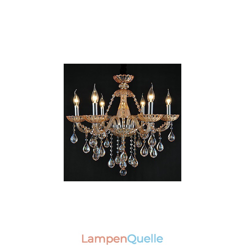 Kronleuchter Kristall Traditionell Klassisch Glas 6 Licht
