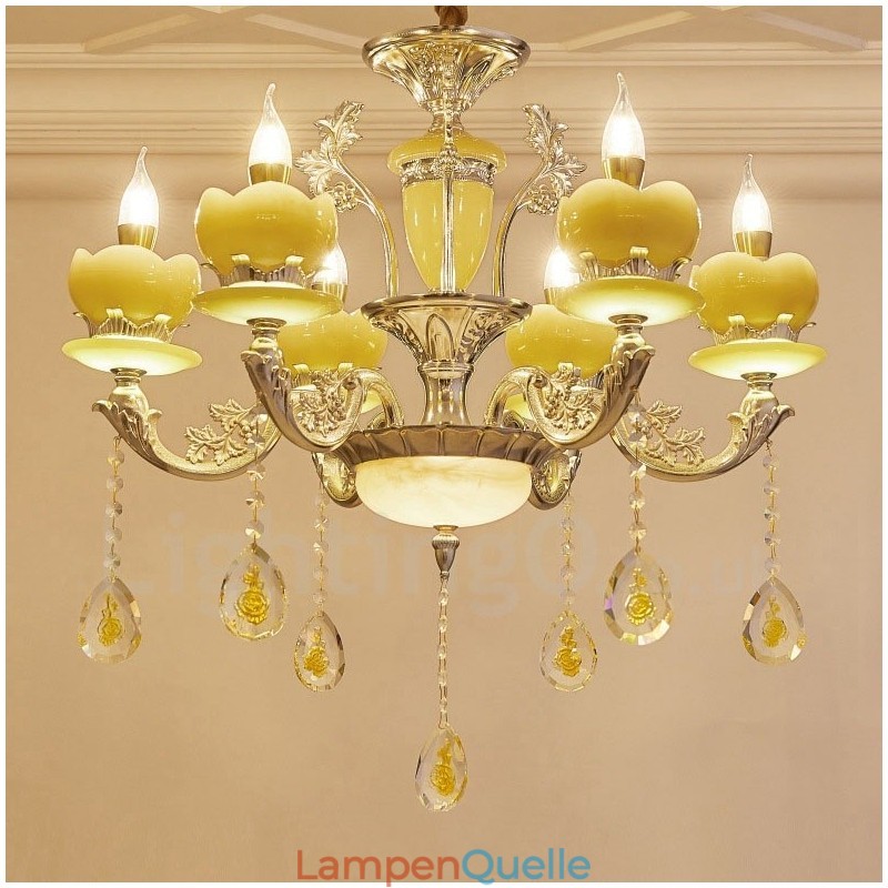 6-flammiger traditioneller klassischer integrierter Kronleuchter aus Metall