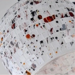 Integrierter Kronleuchter im mediterranen Stil mit 5 Lichtern und Glasschirm