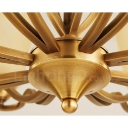 Rustikaler, integrierter Kronleuchter aus Metall mit 15 Lichtern im Lodge-Stil