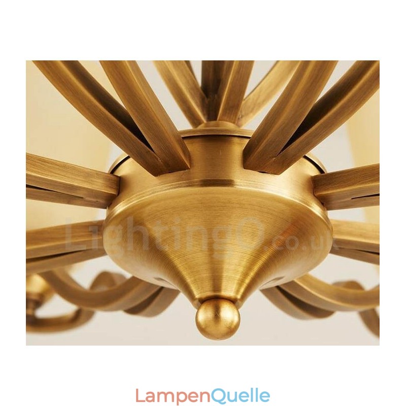 Rustikaler, integrierter Kronleuchter aus Metall mit 15 Lichtern im Lodge-Stil