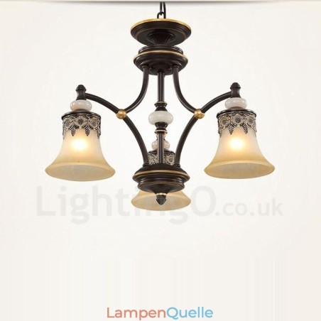 3-flammiger traditioneller klassischer integrierter Kronleuchter aus Metall
