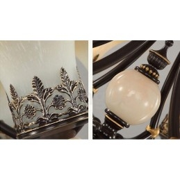 3-flammiger traditioneller klassischer integrierter Kronleuchter aus Metall