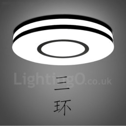 Moderne, zeitgenössische, integrierte Deckenleuchte aus Metall