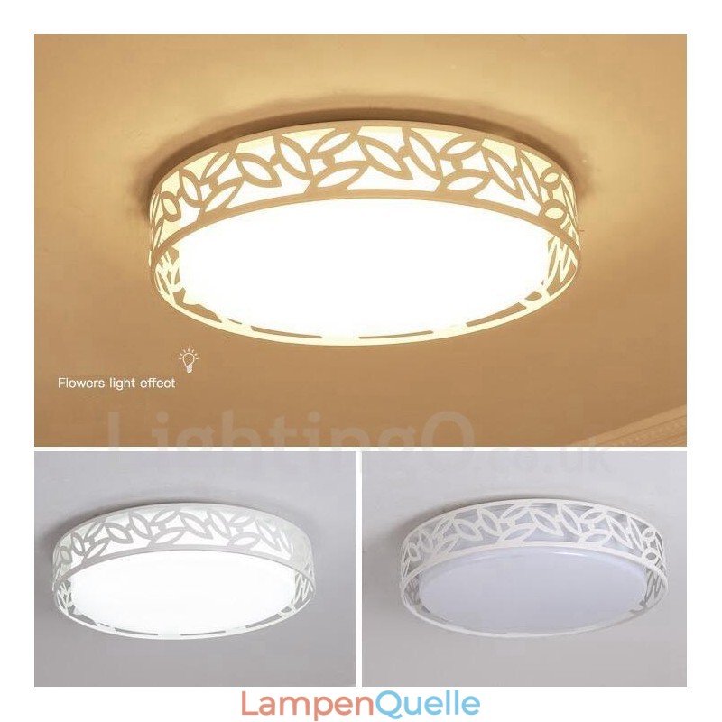 Moderne, zeitgenössische, integrierte Deckenleuchte aus Metall