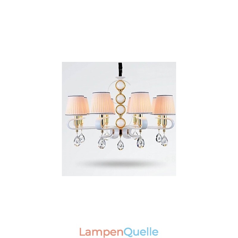 Stoff-Kronleuchter 8 Lichter Moderne minimalistische hochwertige Lampe