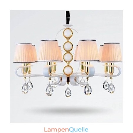 Stoff-Kronleuchter 8 Lichter Moderne minimalistische hochwertige Lampe Stoff-Kronleuchter 8 Lichter Moderne minimalistische hochwertige Lampe