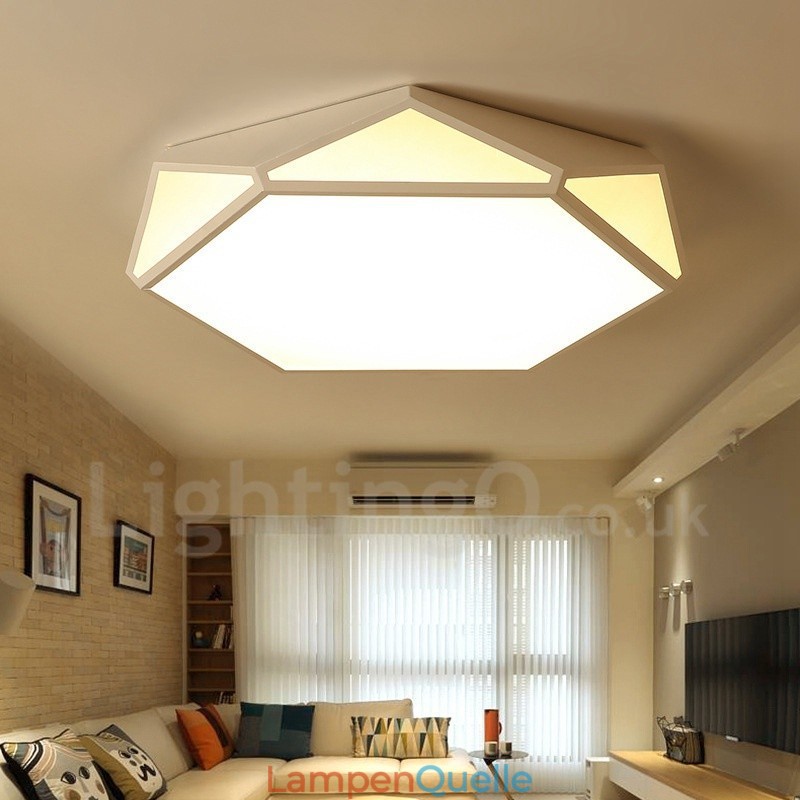 Moderne, zeitgenössische, integrierte Deckenleuchte aus Metall