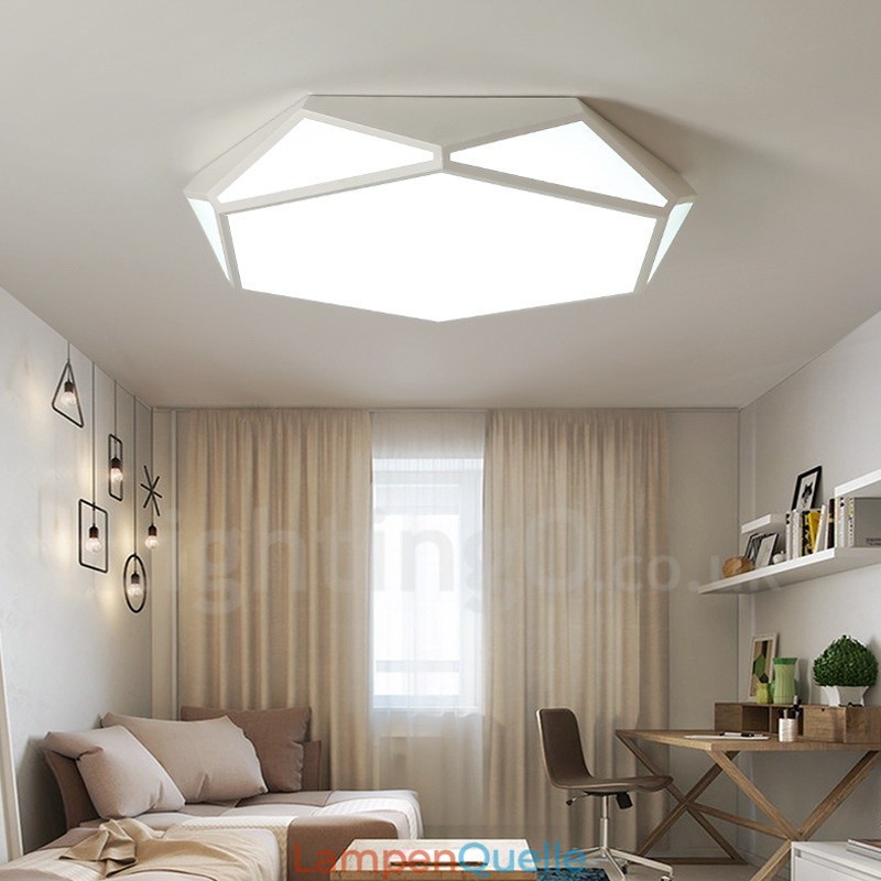 Moderne, zeitgenössische, integrierte Deckenleuchte aus Metall