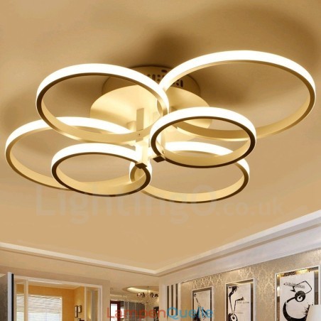 Moderne, zeitgenössische, integrierte Deckenleuchte aus Metall mit 6 Lichtern Moderne, zeitgenössische, integrierte Deckenleuchte aus Metall mit 6 Lichtern
