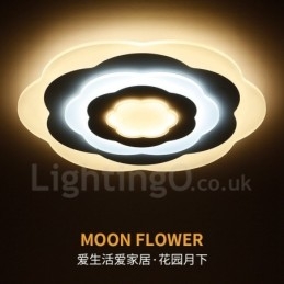 Moderne, zeitgenössische, integrierte Deckenleuchte aus Metall