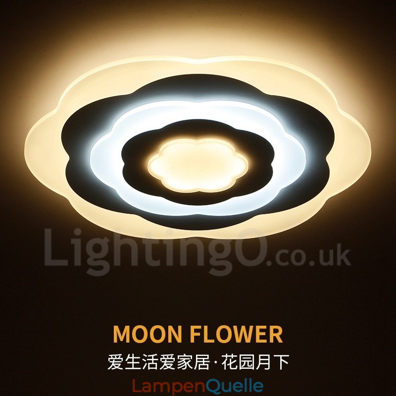 Moderne, zeitgenössische, integrierte Deckenleuchte aus Metall