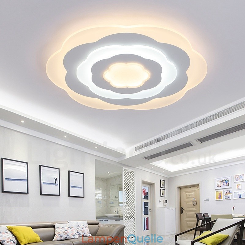 Moderne, zeitgenössische, integrierte Deckenleuchte aus Metall