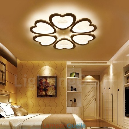 6-flammige, moderne, integrierte Deckenleuchte