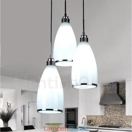 3-flammige, moderne, integrierte Pendelleuchte aus Metall 3-flammige, moderne, integrierte Pendelleuchte aus Metall