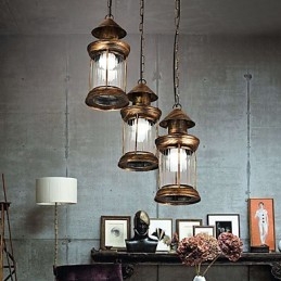Rustikale Lodge Vintage Retro Mini-Stil Metall Pendelleuchte