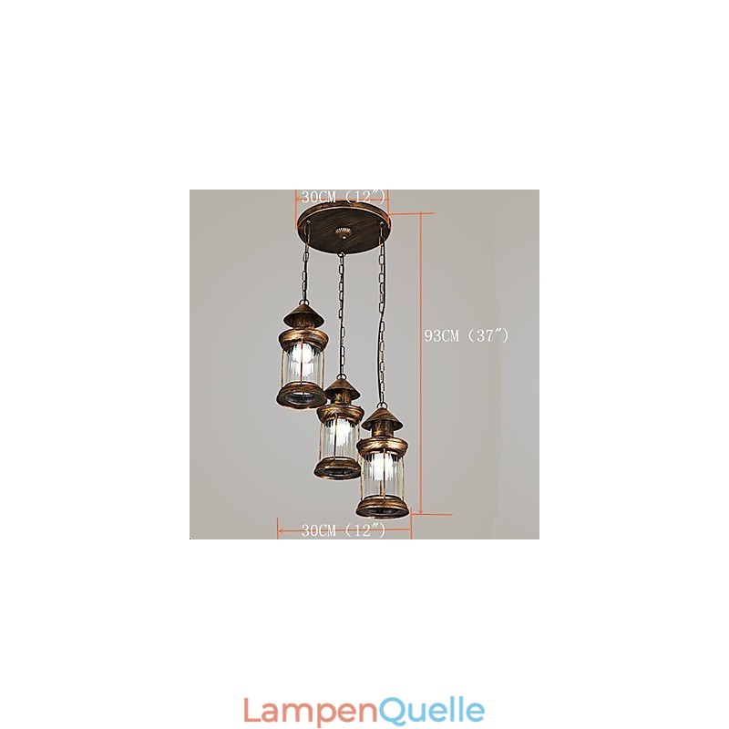 Rustikale Lodge Vintage Retro Mini-Stil Metall Pendelleuchte