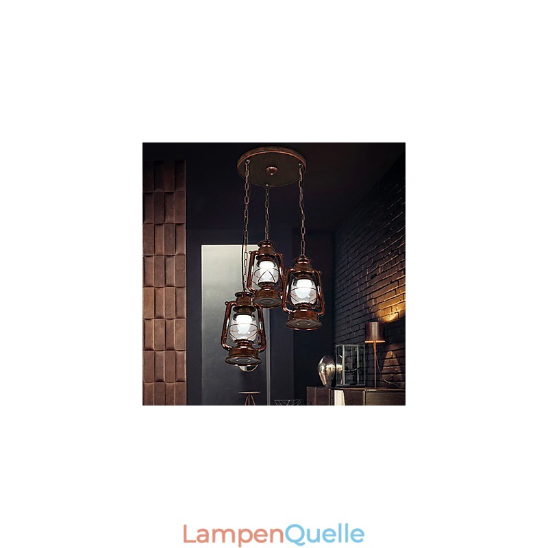 Rustikale Lodge Vintage Retro Mini-Stil Metall Pendelleuchte