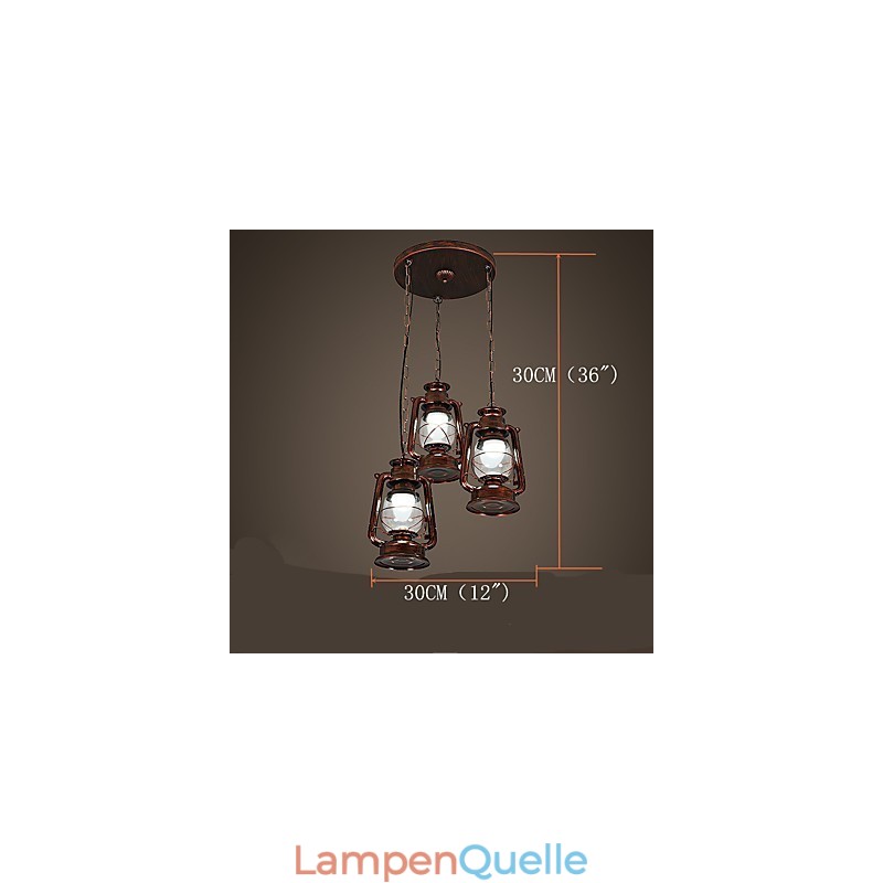 Rustikale Lodge Vintage Retro Mini-Stil Metall Pendelleuchte