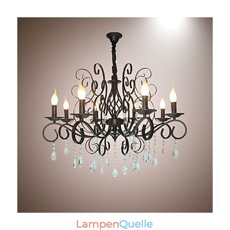 8 Kopf der europäischen Stil Kristall Lampe Metall Kronleuchter Beleuchtung 8 Kopf der europäischen Stil Kristall Lampe Metall Kronleuchter Beleuchtung