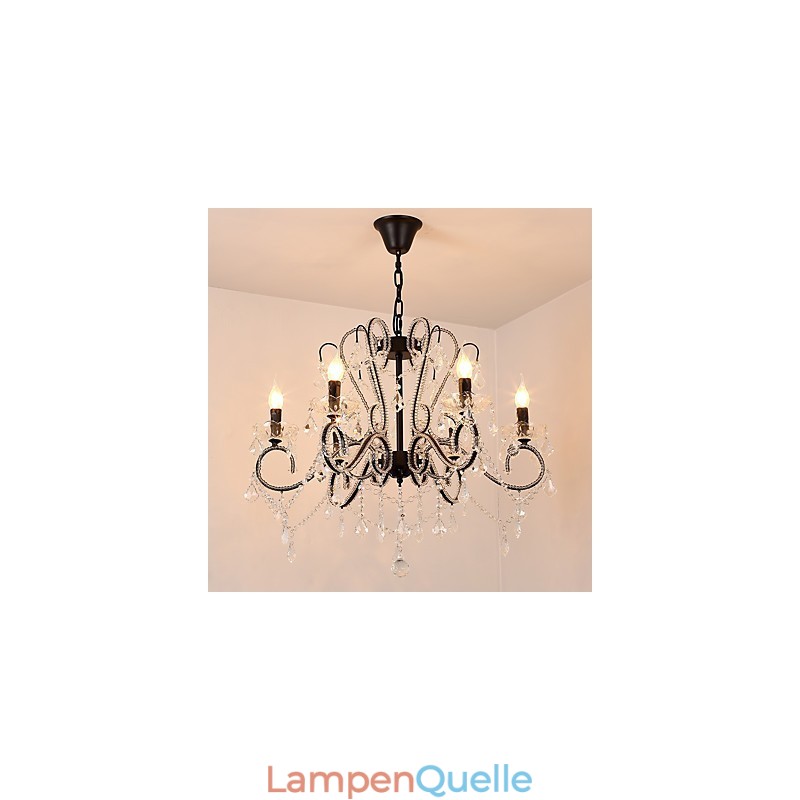 6 Lichter Kristall Kronleuchter Modern Zeitgenössisch Traditionell Klassisch Rustikal Lodge Vintage Retro