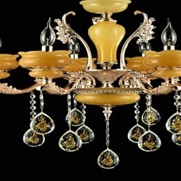 Traditionelle klassische Zinklegierung für Kronleuchter aus Kristall im Mini-Stil mit 6 Glühbirnen