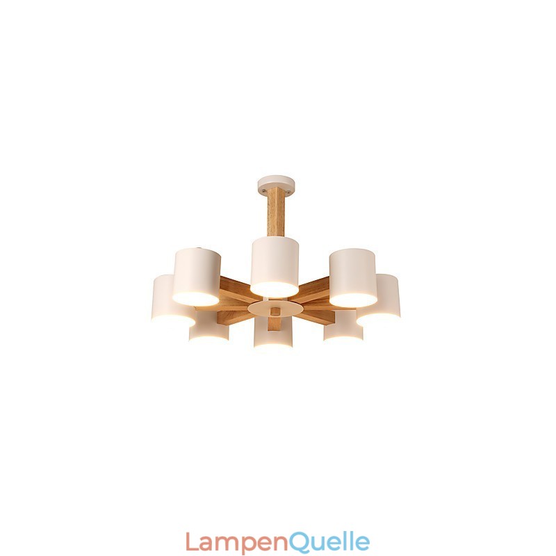 Kronleuchter mit 8 Lichtern, modern, zeitgenössisch, traditionell, klassisch, Vintage, Landhausstil, Holz-Funktion für Holz