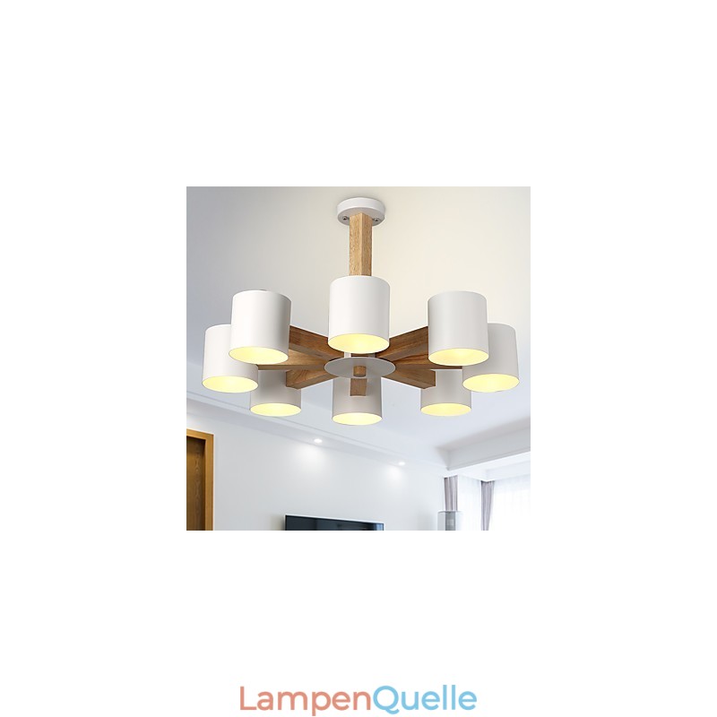 Kronleuchter mit 8 Lichtern, modern, zeitgenössisch, traditionell, klassisch, Vintage, Landhausstil, Holz-Funktion für Holz