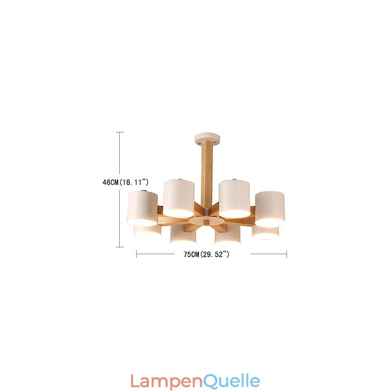 Kronleuchter mit 8 Lichtern, modern, zeitgenössisch, traditionell, klassisch, Vintage, Landhausstil, Holz-Funktion für Holz