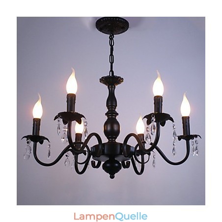 Kronleuchter im europäischen Stil, Kerze, Kristalllampe, einfache Eisenkunstlampe, dekorative Lampe Kronleuchter im europäischen Stil, Kerze, Kristalllampe, einfache Eisenkunstlampe, dekorative Lampe
