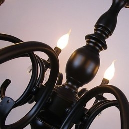 Kronleuchter im europäischen Stil, Kerze, Kristalllampe, einfache Eisenkunstlampe, dekorative Lampe