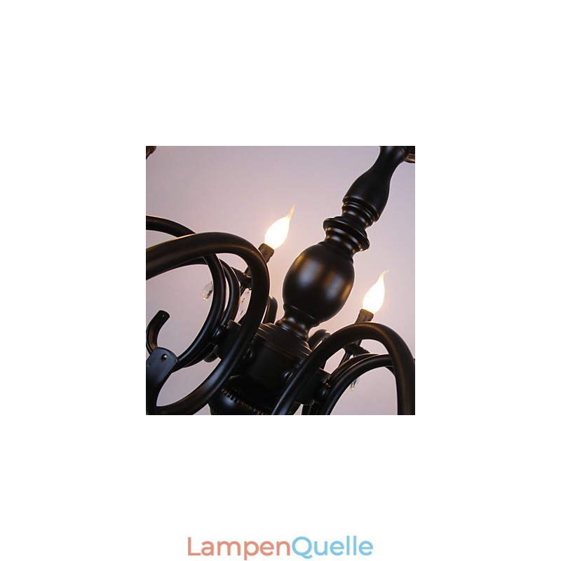 Kronleuchter im europäischen Stil, Kerze, Kristalllampe, einfache Eisenkunstlampe, dekorative Lampe