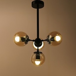 Vier Licht Post Moderne Europa Stil Modo Metall Glas Pendelleuchte die Foyer Schmücken Industrielle Kronleuchter Lampe