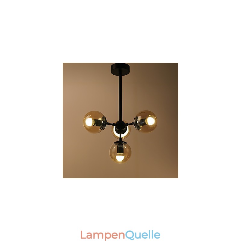 Vier Licht Post Moderne Europa Stil Modo Metall Glas Pendelleuchte die Foyer Schmücken Industrielle Kronleuchter Lampe