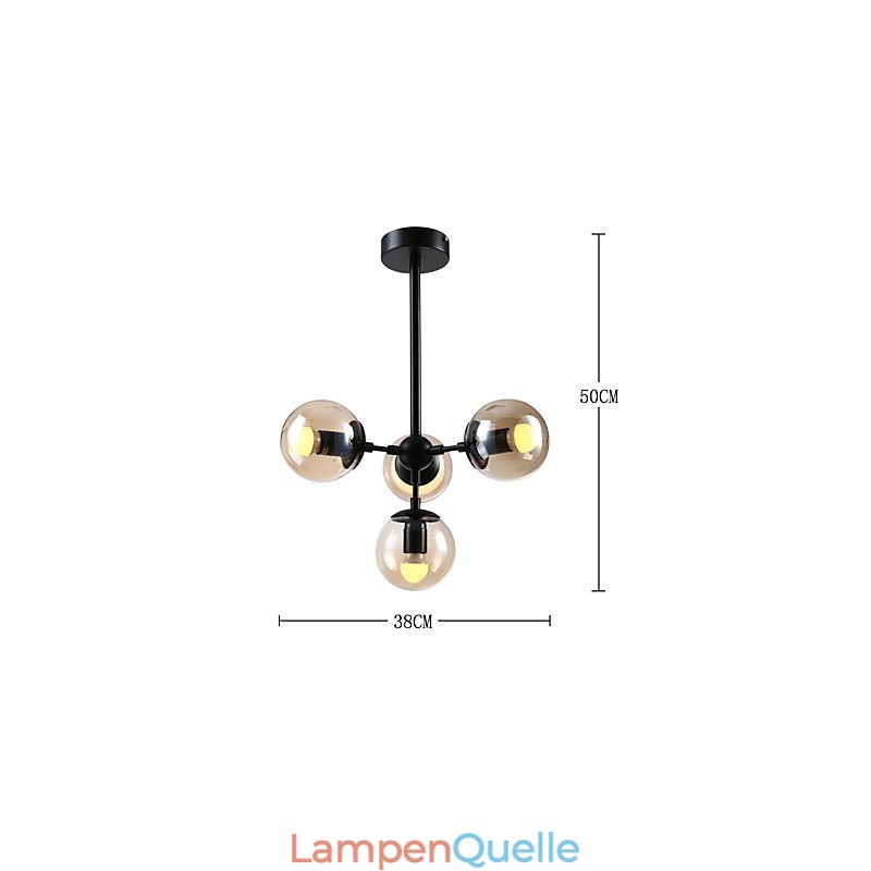 Vier Licht Post Moderne Europa Stil Modo Metall Glas Pendelleuchte die Foyer Schmücken Industrielle Kronleuchter Lampe