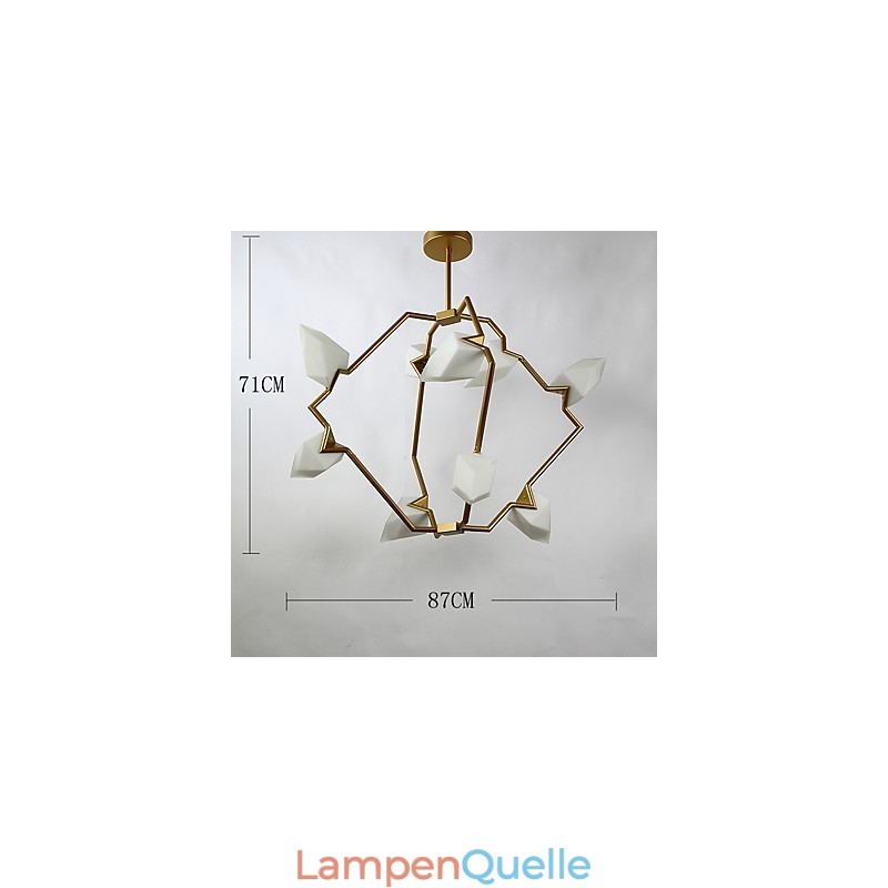 Neun Licht Post Moderne Metall mit Glas Pfirsich Kronleuchter Lampe die Kantine Schmücken Pendelleuchte