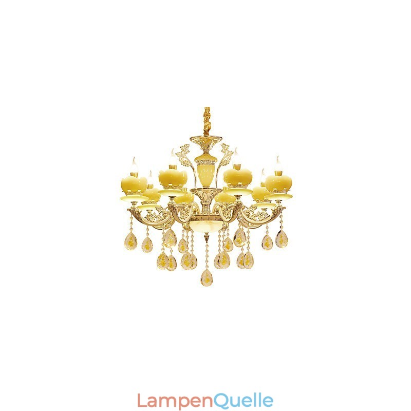 Kronleuchter aus Zinklegierung und Kristall im europäischen Stil