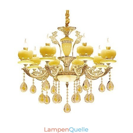 Kronleuchter aus Zinklegierung und Kristall im europäischen Stil