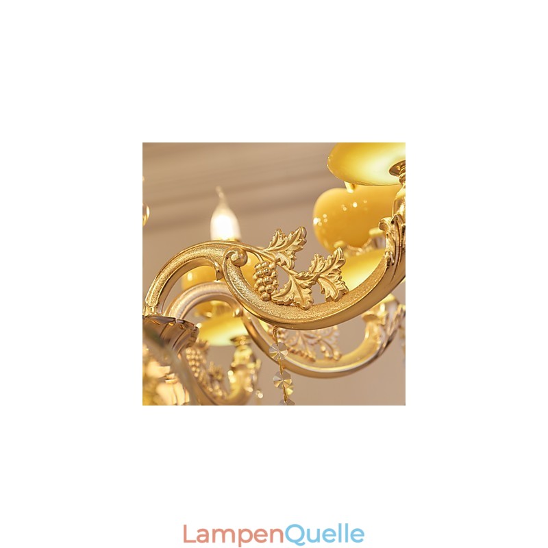 Kronleuchter aus Zinklegierung und Kristall im europäischen Stil