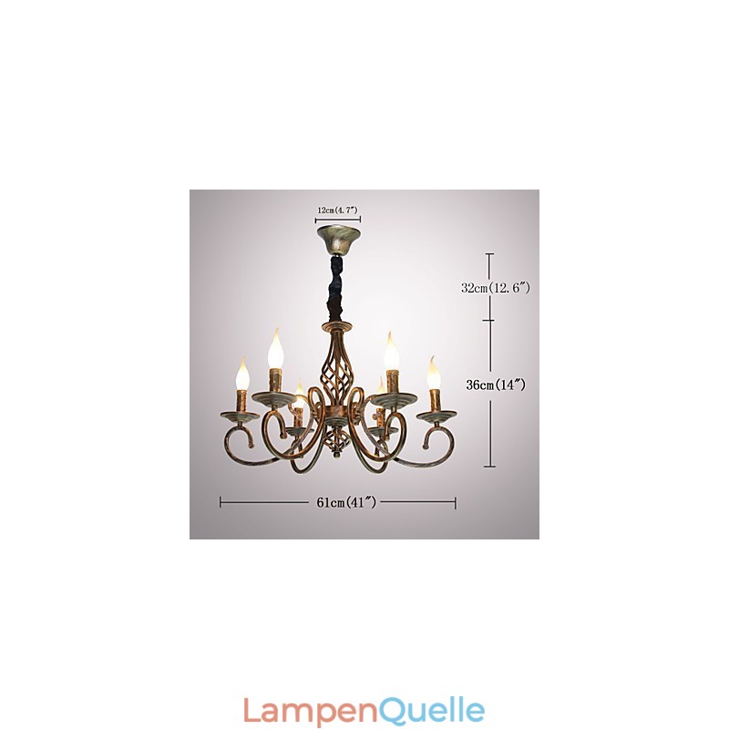 Retro Einfache Lampe Kupferfarbene Lampe Kerzenlampe