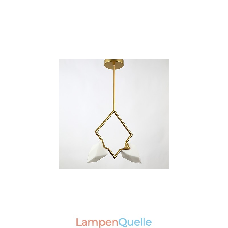 2 Licht Post Modern Metall mit Glas Pfirsich Kronleuchter Lampe die Kantine Dekorieren Pendelleuchte