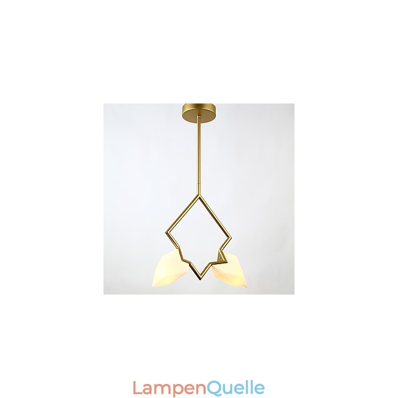 2 Licht Post Modern Metall mit Glas Pfirsich Kronleuchter Lampe die Kantine Dekorieren Pendelleuchte