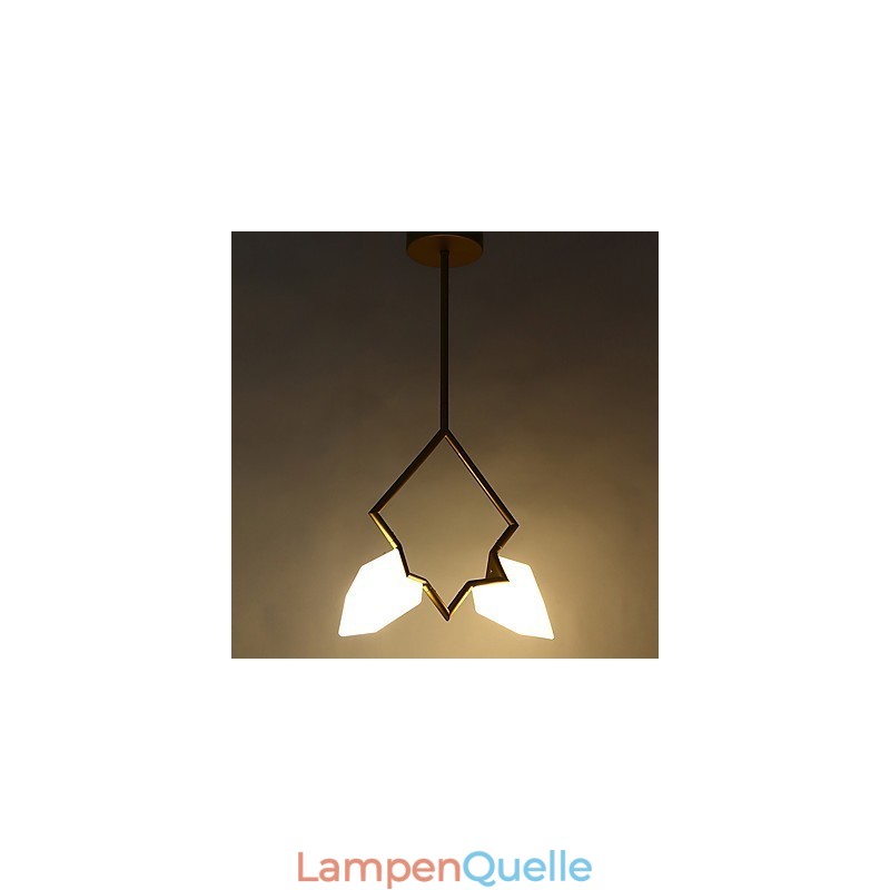 2 Licht Post Modern Metall mit Glas Pfirsich Kronleuchter Lampe die Kantine Dekorieren Pendelleuchte