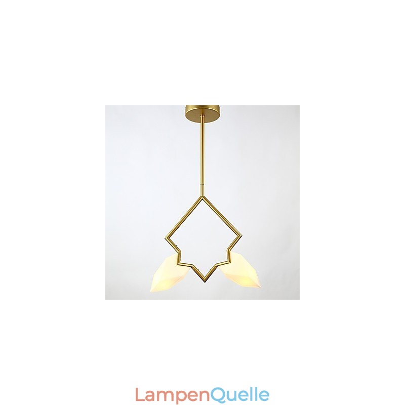 2 Licht Post Modern Metall mit Glas Pfirsich Kronleuchter Lampe die Kantine Dekorieren Pendelleuchte