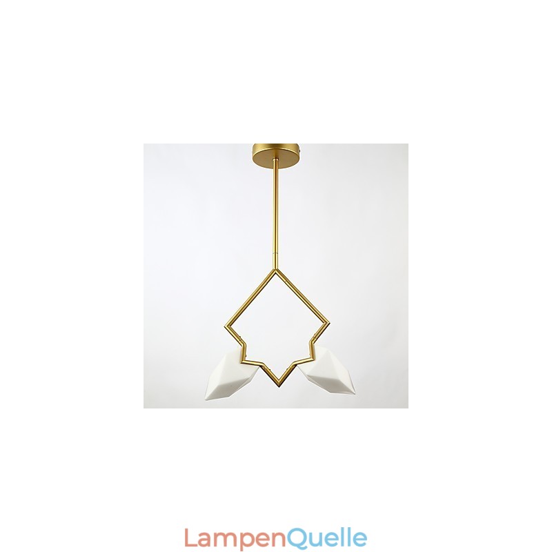 2 Licht Post Modern Metall mit Glas Pfirsich Kronleuchter Lampe die Kantine Dekorieren Pendelleuchte